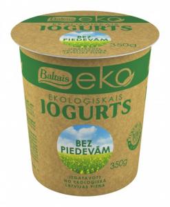 Organic yogurt with no additives, natural